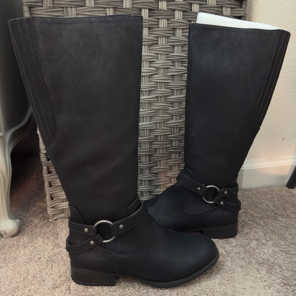 NEW Lifestride Felicity Women’s Black Riding Boots - Size 7W
